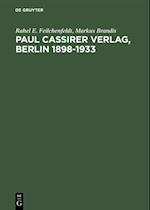 Paul Cassirer Verlag, Berlin 1898–1933