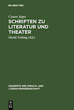 Schriften zu Literatur und Theater