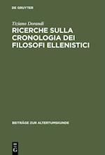 Ricerche sulla cronologia dei filosofi ellenistici