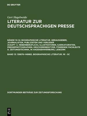 136876–149882. Biographische Literatur. Mi - Sc