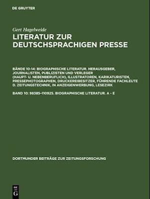 98385–110925. Biographische Literatur. A - E