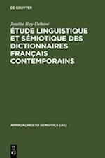 Étude linguistique et sémiotique des dictionnaires français contemporains