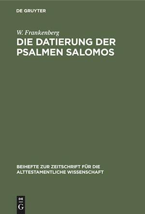 Die Datierung Der Psalmen Salomos