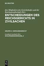 Entscheidungen Des Reichsgerichts in Zivilsachen, Zivilprozessordnung, 2