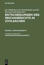 Entscheidungen Des Reichsgerichts in Zivilsachen, Zwangsversteigerungsgesetz