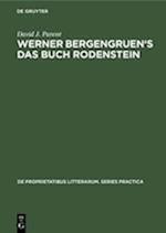 Werner Bergengruen's Das Buch Rodenstein