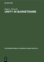 Unity in Barsetshire