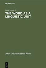 The word as a linguistic unit