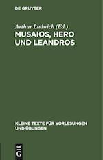 Musaios, Hero und Leandros