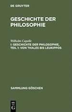 Geschichte Der Philosophie, Teil 1