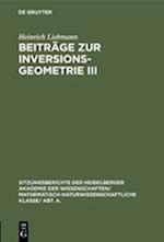 Beiträge zur Inversionsgeometrie III