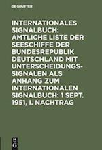 1 Sept. 1951, I. Nachtrag