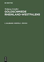 Goldschmiede Rheinland-Westfalens, 2. Halbband, Coesfeld - Zülpich