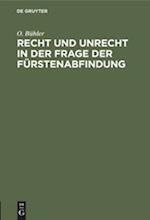 Recht und Unrecht in der Frage der Fürstenabfindung