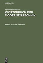 Wörterbuch Der Modernen Technik, Band 2, Deutsch - Englisch