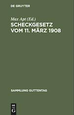 Scheckgesetz vom 11. März 1908