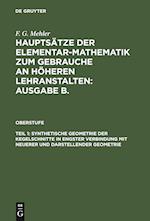 Hauptsätze Der Elementar-Mathematik Zum Gebrauche an Höheren Lehranstalten