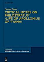 Critical Notes on Philostratus' ›Life of Apollonius of Tyana‹ 