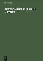 Festschrift für Paul Natorp