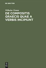 de Compositis Graecis Quae a Verbis Incipiunt