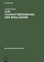 Zur Charakterisierung der Engländer