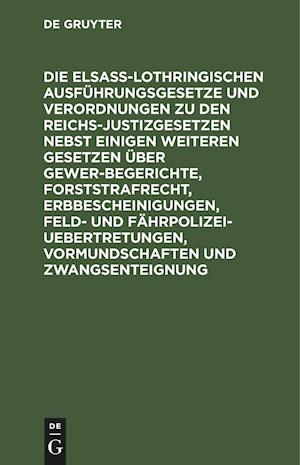 Die Elsaß-Lothringischen Ausführungsgesetze Und Verordnungen Zu Den Reichs-Justizgesetzen Nebst Einigen Weiteren Gesetzen Über Gewerbegerichte, Forsts