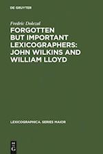 Forgotten But Important Lexicographers: John Wilkins and William Lloyd