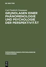 Grundlagen einer Phänomenologie und Psychologie der Perspektivität