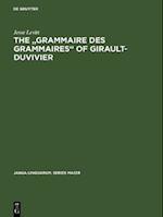 'Grammaire des grammaires' of Girault-Duvivier