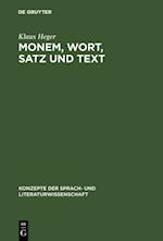 Monem, Wort, Satz und Text