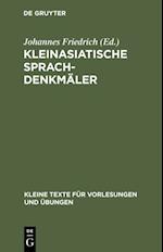 Kleinasiatische Sprachdenkmäler