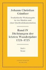Dichtungen Der Letzten Wanderjahre 1721-1723