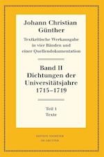 Dichtungen Der Universitätsjahre 1715-1719