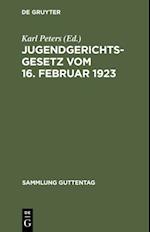 Jugendgerichtsgesetz vom 16. Februar 1923