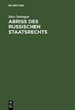 Abriss des russischen Staatsrechts