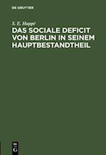 Das sociale Deficit von Berlin in seinem Hauptbestandtheil