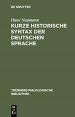 Kurze historische Syntax der deutschen Sprache