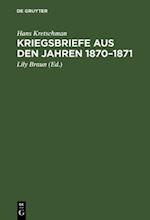 Kriegsbriefe aus den Jahren 1870–1871