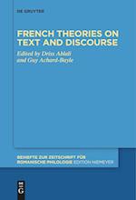 French Theories on Text and Discourse