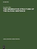 generative structure of the Slovak sentence