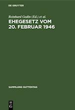 Ehegesetz vom 20. Februar 1946