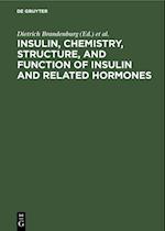 Insulin, chemistry, structure, and function of insulin and related hormones