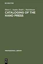 Cataloging of the Hand Press