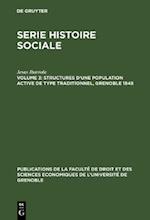 Structures d’une population active de type traditionnel, Grenoble 1848