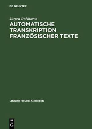 Automatische Transkription französischer Texte