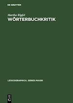 Wörterbuchkritik