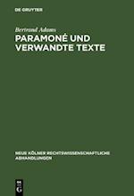 Paramoné und verwandte Texte