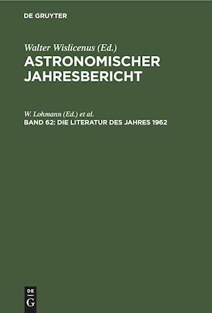 Die Literatur Des Jahres 1962