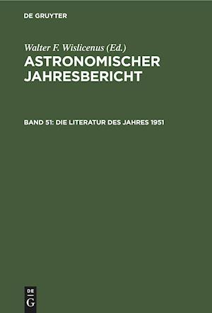 Die Literatur Des Jahres 1951