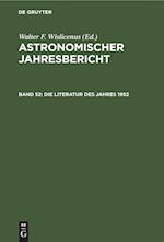 Die Literatur Des Jahres 1952